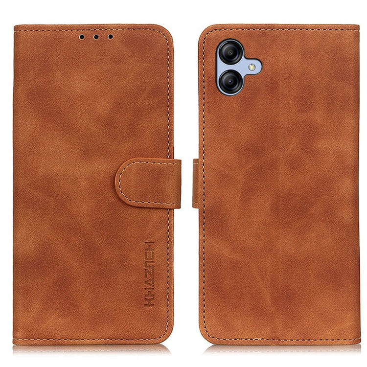 KHAZNEH Retro Texture Horizontal Flip Leather Phone Case, Compatible with Samsung Galaxy A05 4G