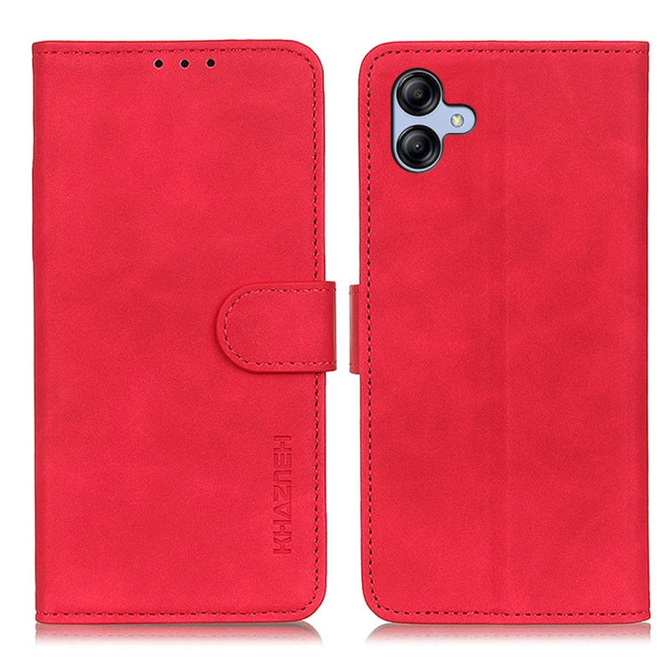 KHAZNEH Retro Texture Horizontal Flip Leather Phone Case, Compatible with Samsung Galaxy A05 4G