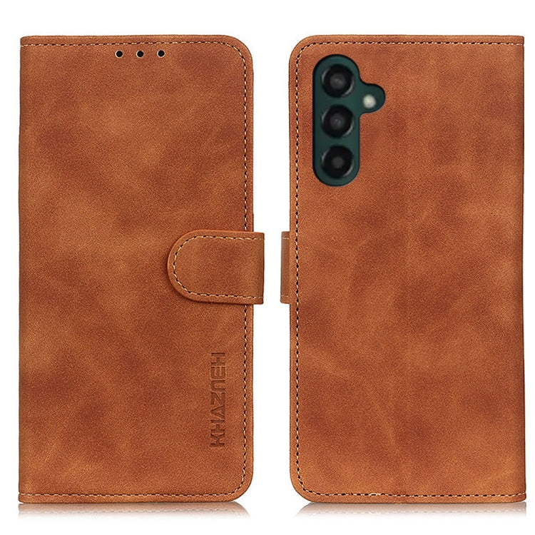 KHAZNEH Retro Texture Horizontal Flip Leather Phone Case, Compatible with Samsung Galaxy A55 5G