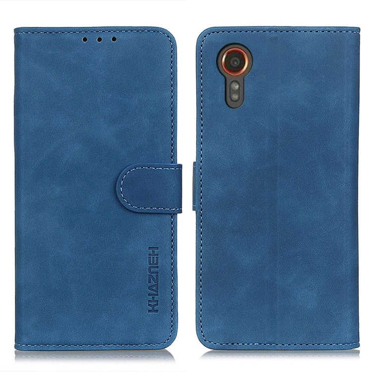 KHAZNEH Retro Texture Horizontal Flip Leather Phone Case, Compatible with Samsung Galaxy Xcover7