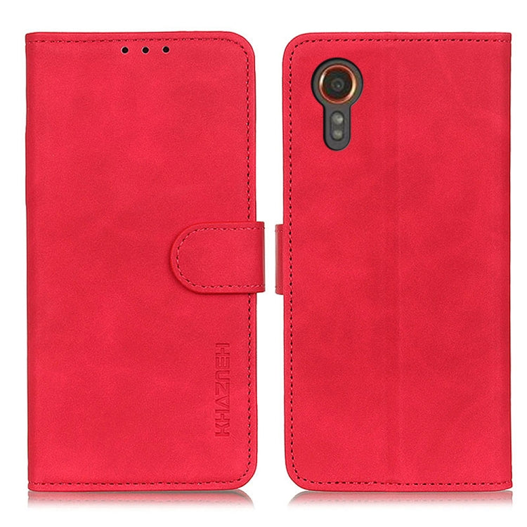 KHAZNEH Retro Texture Horizontal Flip Leather Phone Case, Compatible with Samsung Galaxy Xcover7