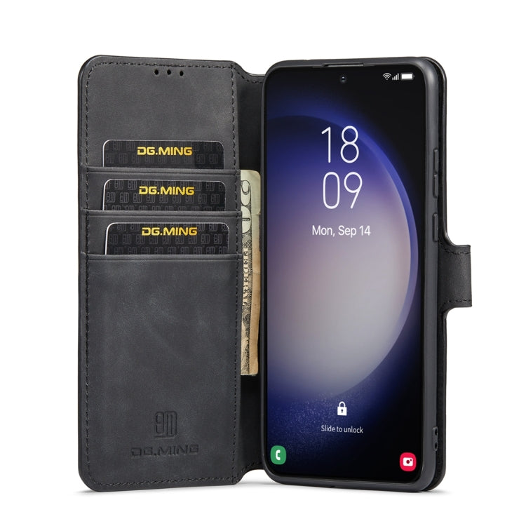 DG.MING Retro Oil Edge Flip Leather Phone Case, Compatible with Samsung Galaxy S23 5G