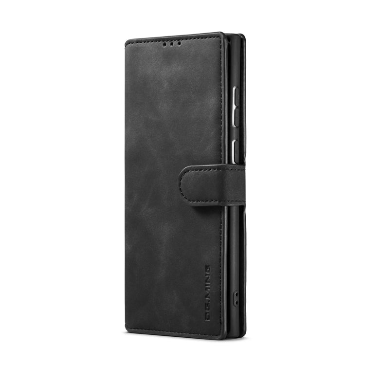 DG.MING Retro Oil Edge Flip Leather Phone Case, Compatible with Samsung Galaxy S23 Ultra 5G