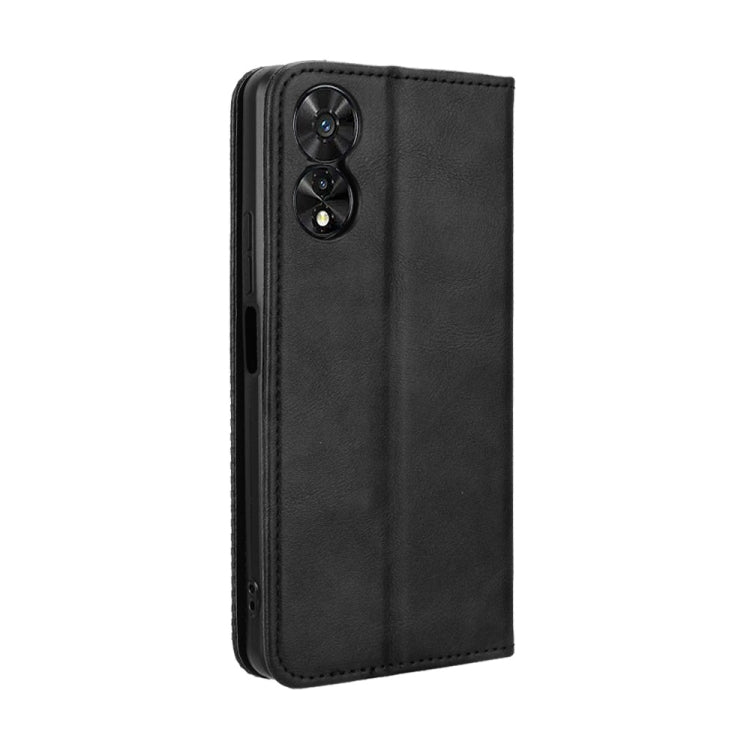 Magnetic Buckle Retro Texture Leather Phone Case, Compatible with TCL 50 5G