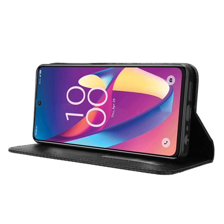 Magnetic Buckle Retro Texture Leather Phone Case, Compatible with TCL 50 XL 5G
