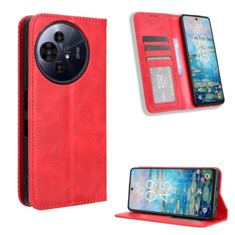 Magnetic Buckle Retro Texture Leather Phone Case, Compatible with TCL 50 NxtPaper 5G / 50 Pro NxtPaper 5G