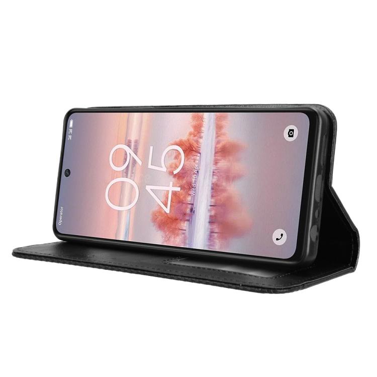 Magnetic Buckle Retro Texture Leather Phone Case, Compatible with TCL 60 NxtPaper