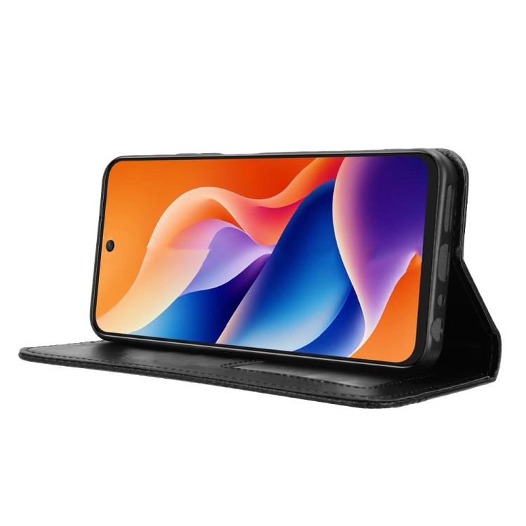 Magnetic Buckle Retro Texture Leather Phone Case, Compatible with TCL 605 / 60 SE