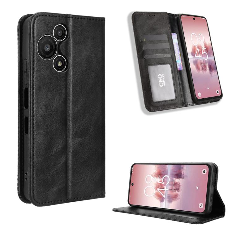 Magnetic Buckle Retro Texture Leather Phone Case, Compatible with TCL 60 SE NxtPaper 5G