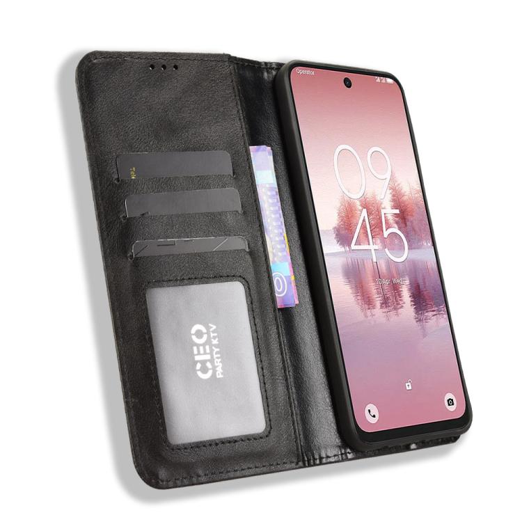 Magnetic Buckle Retro Texture Leather Phone Case, Compatible with TCL 60 SE NxtPaper 5G