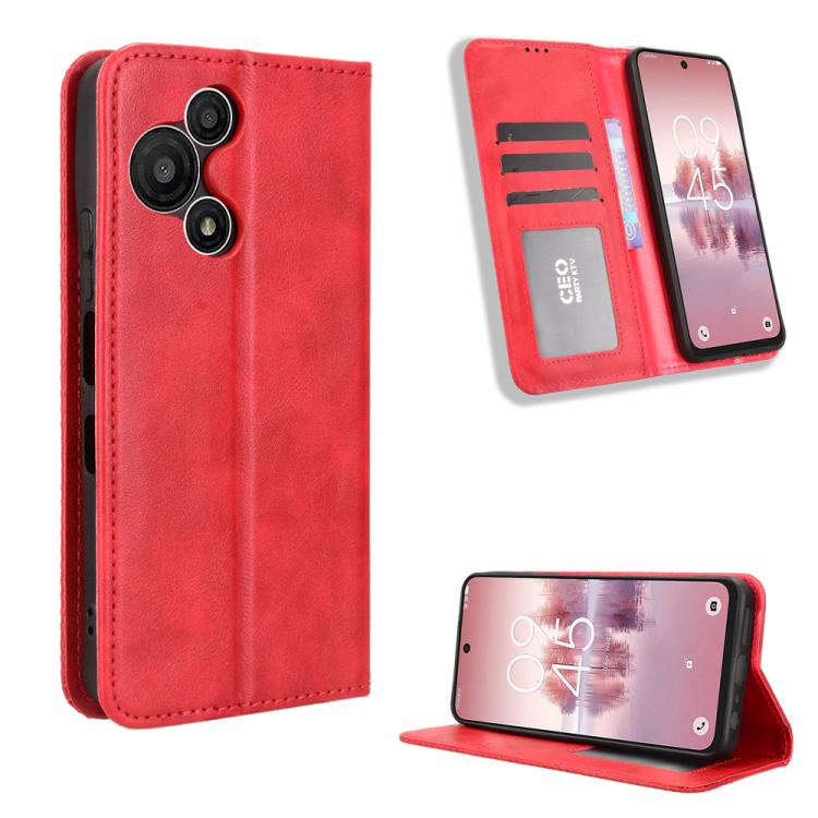 Magnetic Buckle Retro Texture Leather Phone Case, Compatible with TCL 60 SE NxtPaper 5G