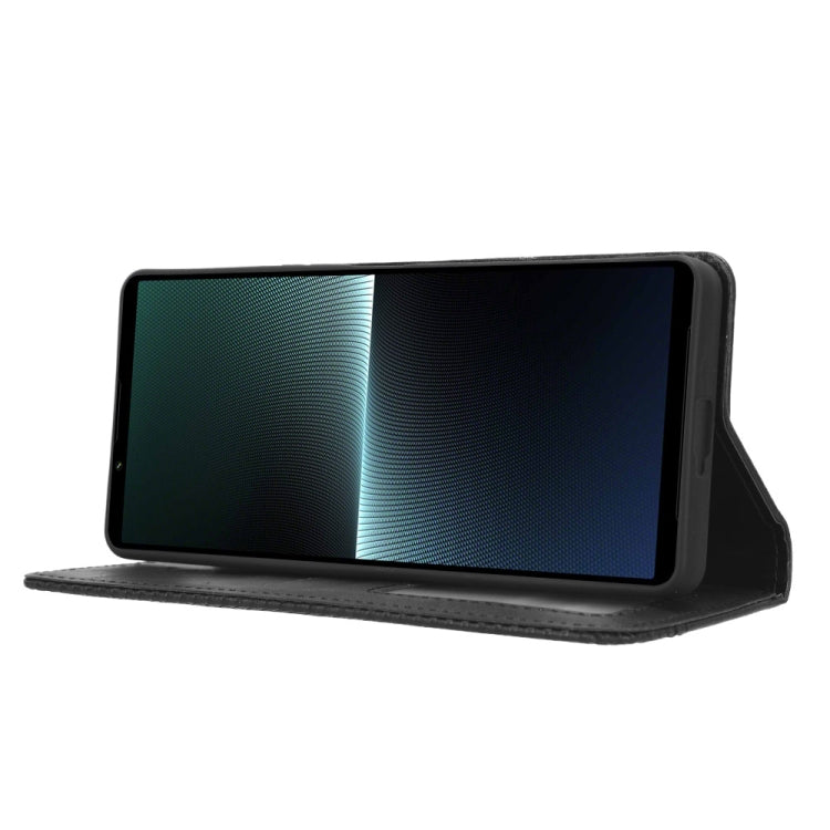 Magnetic Buckle Retro Texture Leather Phone Case, Compatible with Sony Xperia 1 V