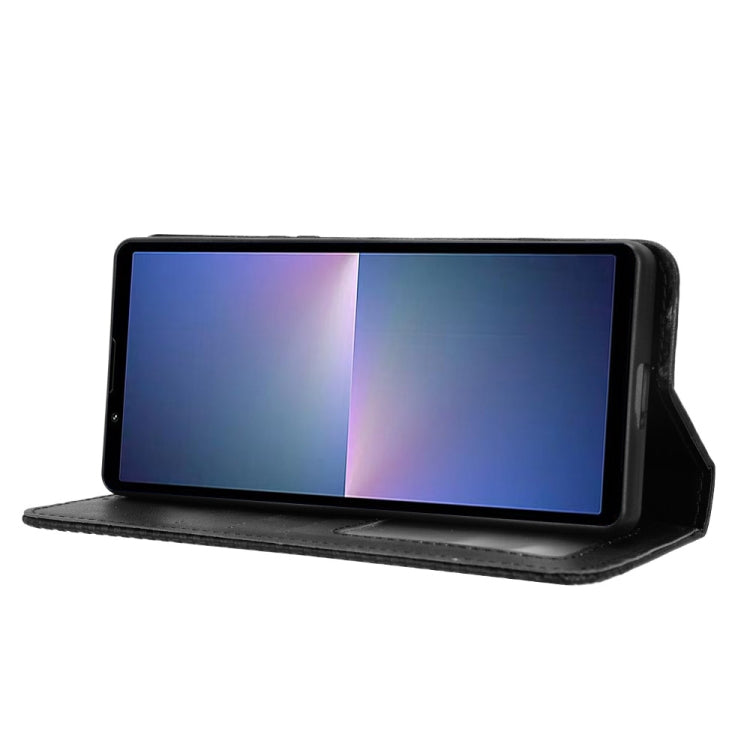 Magnetic Buckle Retro Texture Leather Phone Case, Compatible with Sony Xperia 5 V 2023