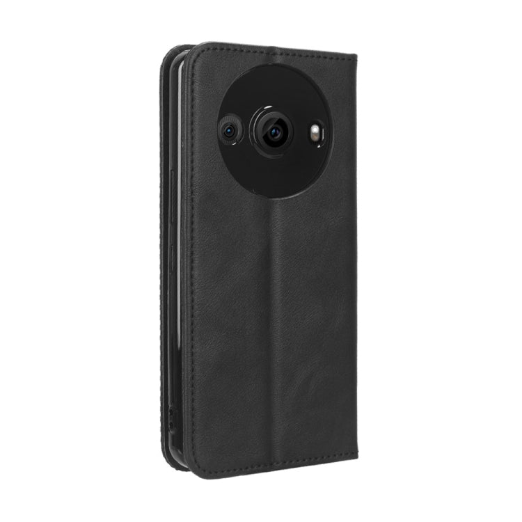 Magnetic Buckle Retro Texture Leather Phone Case, Compatible with Sharp Aquos R8 Pro / Leica Leitz Phone 3