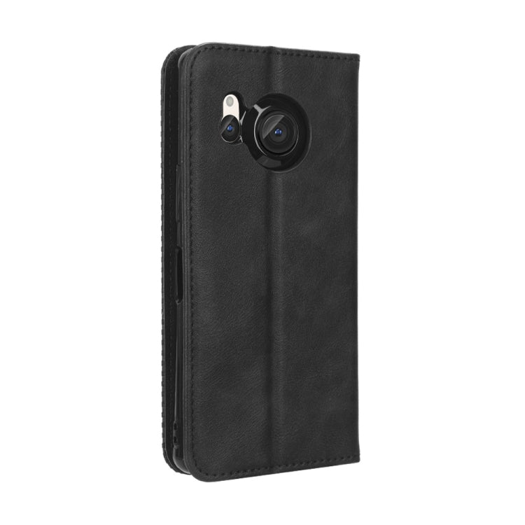 Magnetic Buckle Retro Texture Leather Phone Case, Compatible with Sharp Aquos R8