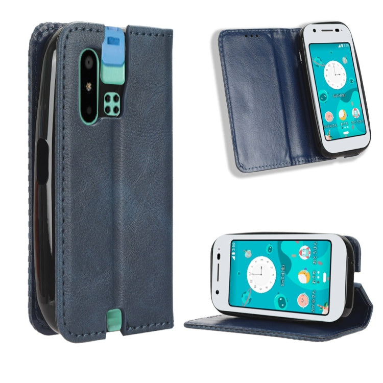 Magnetic Buckle Retro Texture Leather Phone Case, Compatible with Sharp Mamorino6