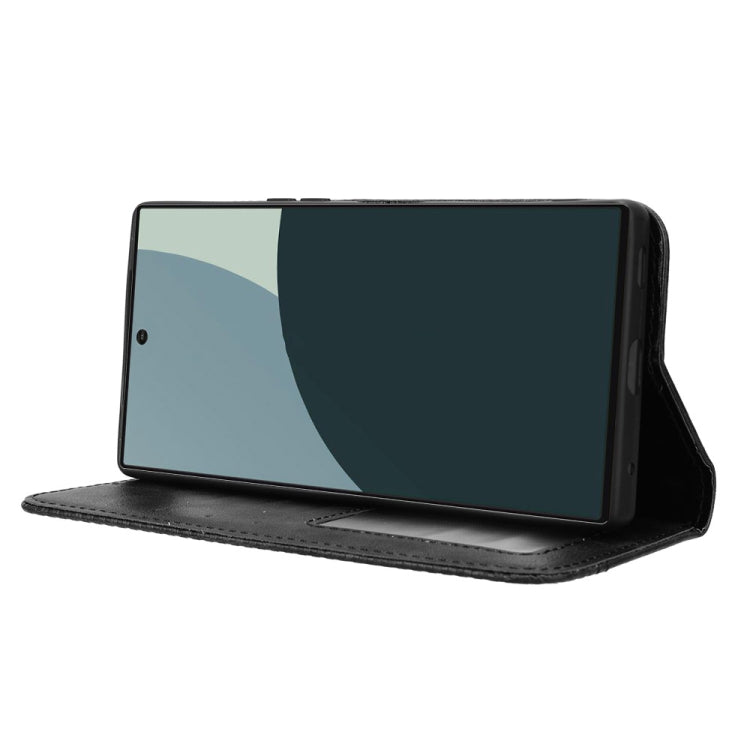 Magnetic Buckle Retro Texture Leather Phone Case, Compatible with Sharp Aquos R9