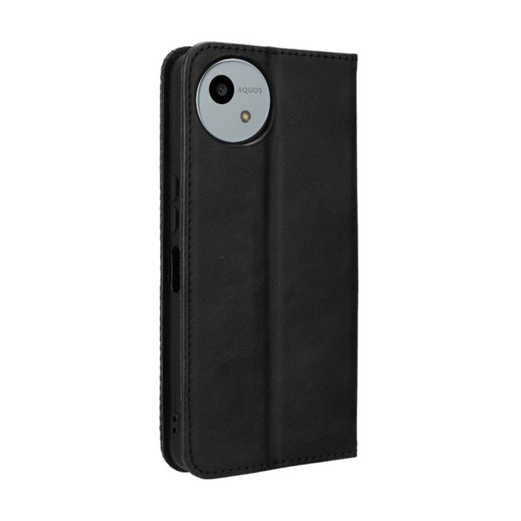 Magnetic Buckle Retro Texture Leather Phone Case, Compatible with Sharp Aquos wish4