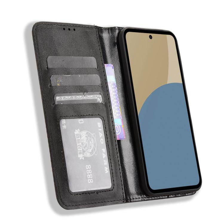 Magnetic Buckle Retro Texture Leather Phone Case, Compatible with Sharp Aquos Sense9