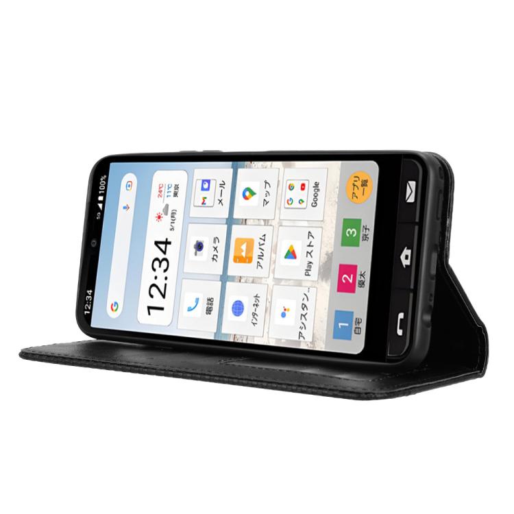 Magnetic Buckle Retro Texture Leather Phone Case, Compatible with Sharp Basio Active3