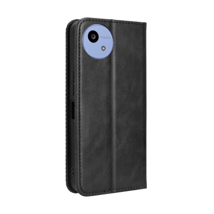 Magnetic Buckle Retro Texture Leather Phone Case, Compatible with Sharp Aquos wish5