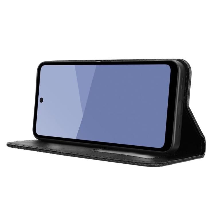 Magnetic Buckle Retro Texture Leather Phone Case, Compatible with Sharp Aquos wish5