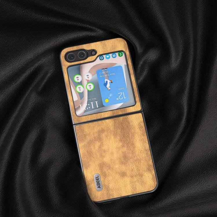ABEEL Retro Litchi Texture PU Phone Case, Compatible with Samsung Galaxy Z Flip5