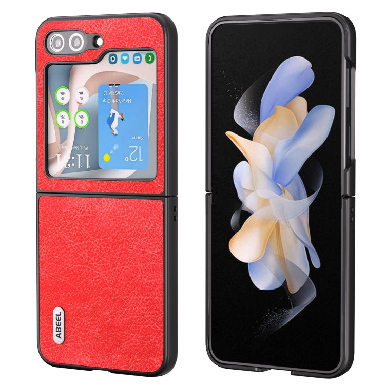 ABEEL Retro Litchi Texture PU Phone Case, Compatible with Samsung Galaxy Z Flip5