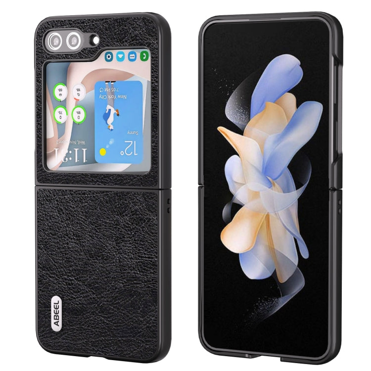 ABEEL Retro Litchi Texture PU Phone Case, Compatible with Samsung Galaxy Z Flip5