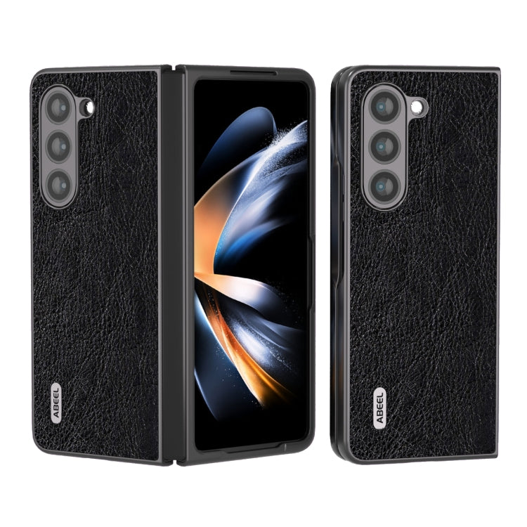 ABEEL Retro Litchi Texture PU Phone Case, Compatible with Samsung Galaxy Z Fold5