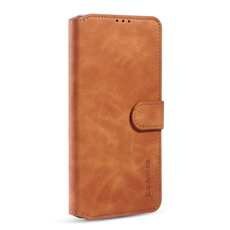 DG.MING Retro Oil Side Horizontal Flip Case with Holder & Card Slots & Wallet, Compatible with Samsung Galaxy A51 5G