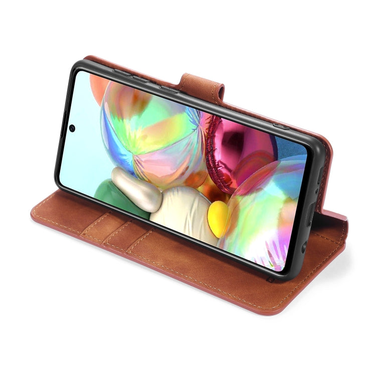 DG.MING Retro Oil Side Horizontal Flip Case with Holder & Card Slots & Wallet, Compatible with Samsung Galaxy A51 5G