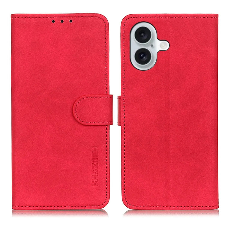 KHAZNEH Retro Texture Leather Phone Case, Compatible with iPhone 16