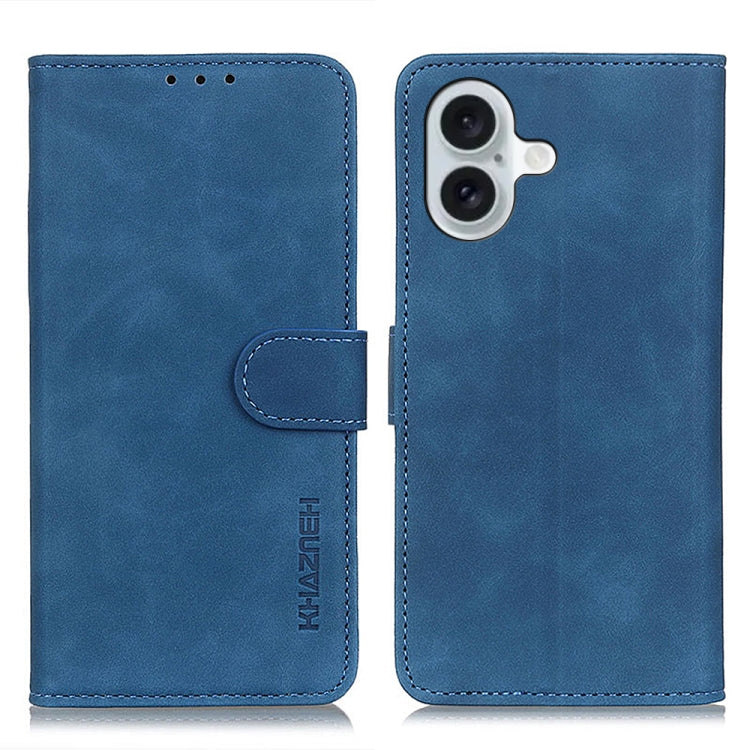 KHAZNEH Retro Texture Leather Phone Case, Compatible with iPhone 16 Plus