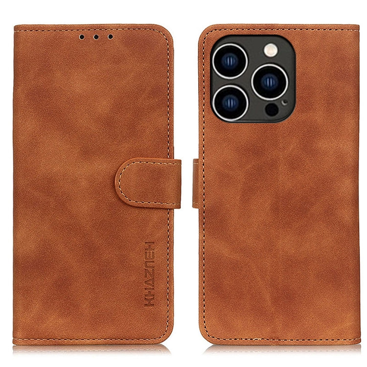 KHAZNEH Retro Texture Leather Phone Case, Compatible with iPhone 16 Pro Max