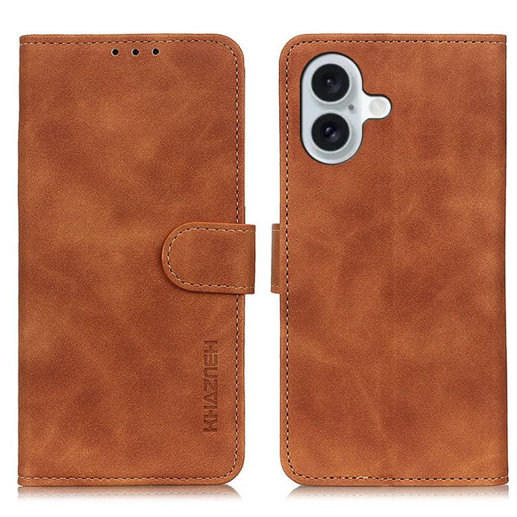 KHAZNEH Retro Texture Leather Phone Case, Compatible with iPhone 17