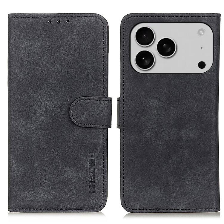 KHAZNEH Retro Texture Leather Phone Case, Compatible with iPhone 17 Pro