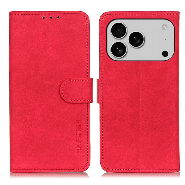 KHAZNEH Retro Texture Leather Phone Case, Compatible with iPhone 17 Pro