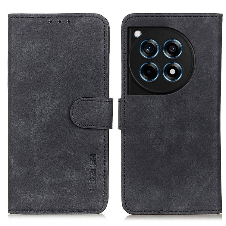 KHAZNEH Retro Texture Leather Phone Case, Compatible with OnePlus 12R/Ace 3