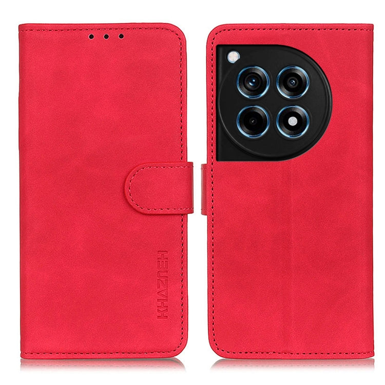 KHAZNEH Retro Texture Leather Phone Case, Compatible with OnePlus 12R/Ace 3
