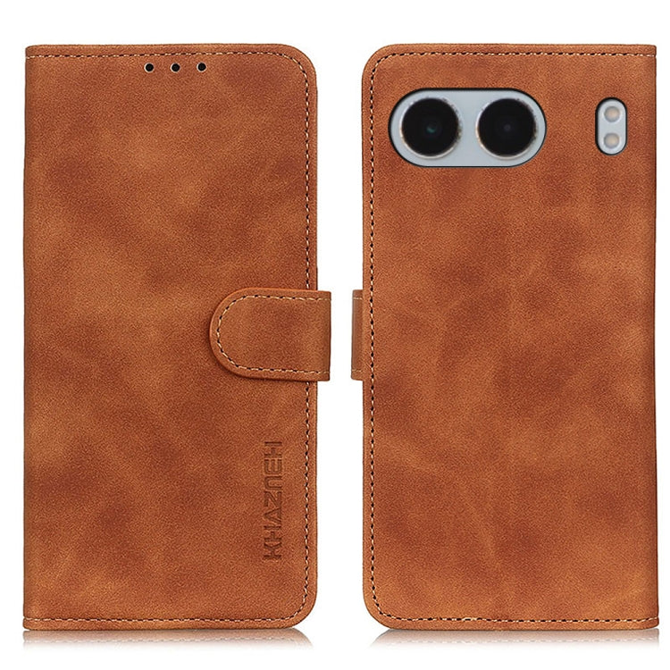 KHAZNEH Retro Texture Leather Phone Case, Compatible with OnePlus Nord 4