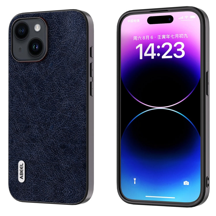 ABEEL Retro Litchi Texture PU Phone Case, Compatible with iPhone 15
