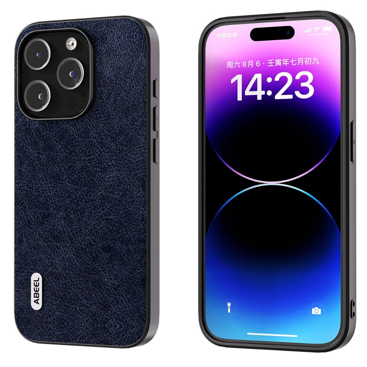 ABEEL Retro Litchi Texture PU Phone Case, Compatible with iPhone 14 Pro Max