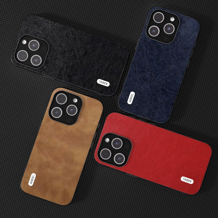 ABEEL Retro Litchi Texture PU Phone Case, Compatible with iPhone 14 Pro