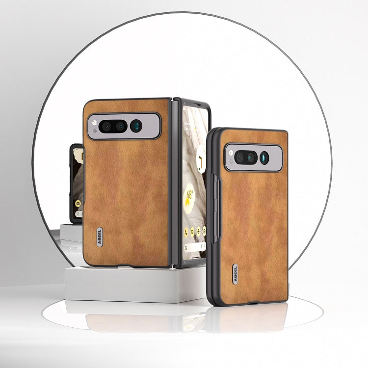 ABEEL Retro Litchi Texture PU Phone Case, Compatible with Google Pixel Fold