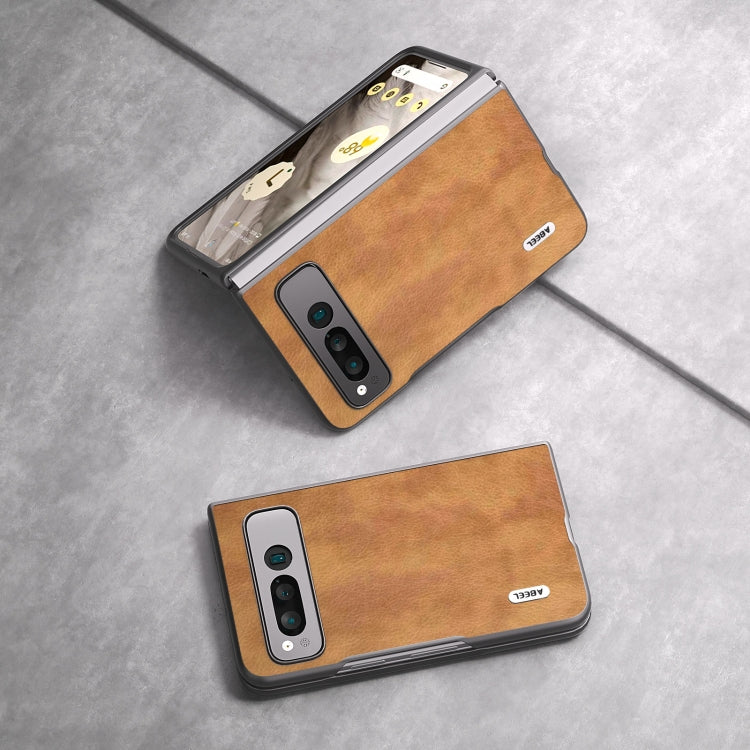 ABEEL Retro Litchi Texture PU Phone Case, Compatible with Google Pixel Fold