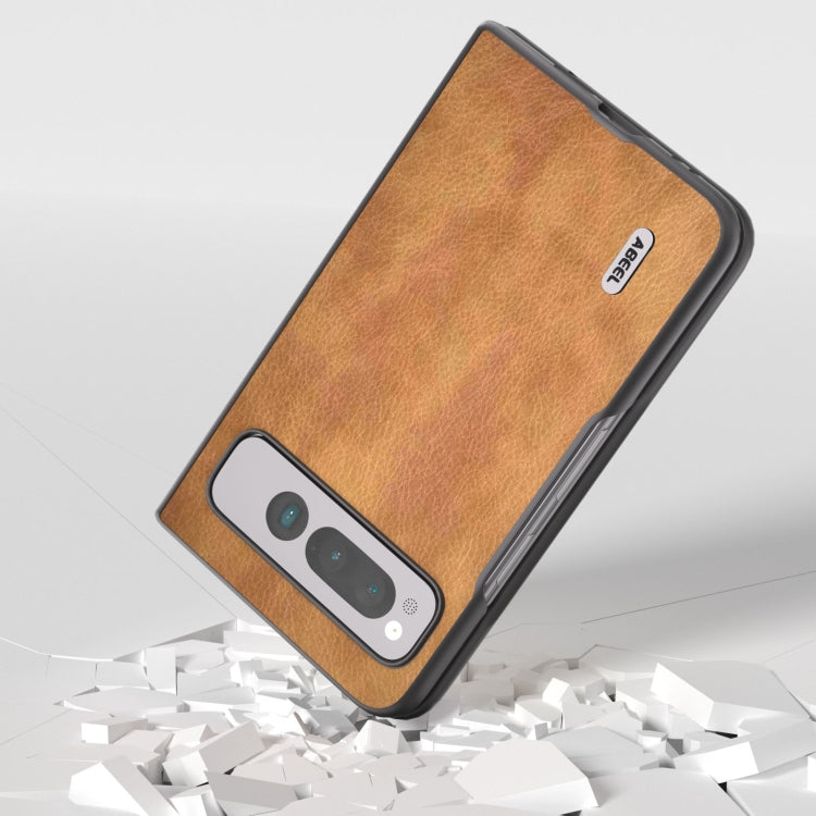ABEEL Retro Litchi Texture PU Phone Case, Compatible with Google Pixel Fold