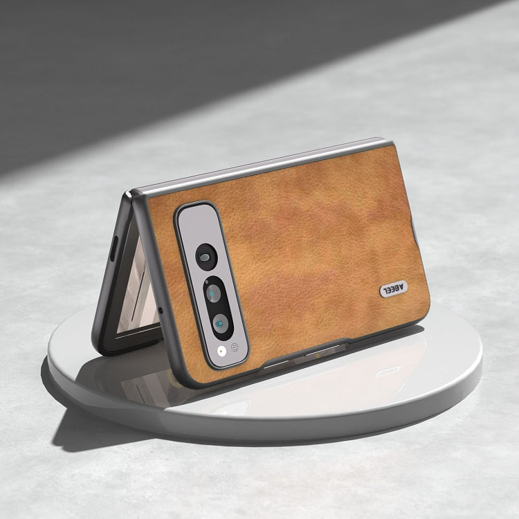 ABEEL Retro Litchi Texture PU Phone Case, Compatible with Google Pixel Fold