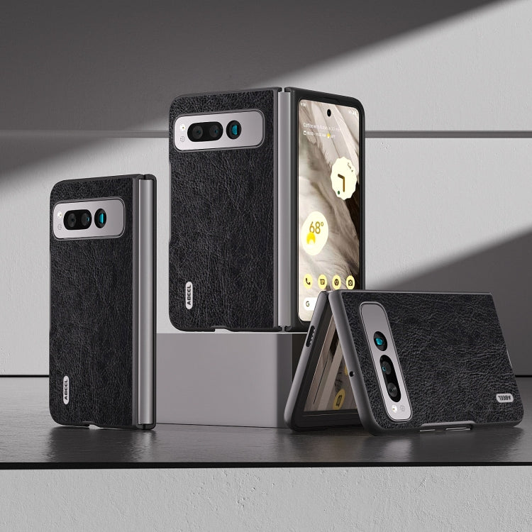 ABEEL Retro Litchi Texture PU Phone Case, Compatible with Google Pixel Fold