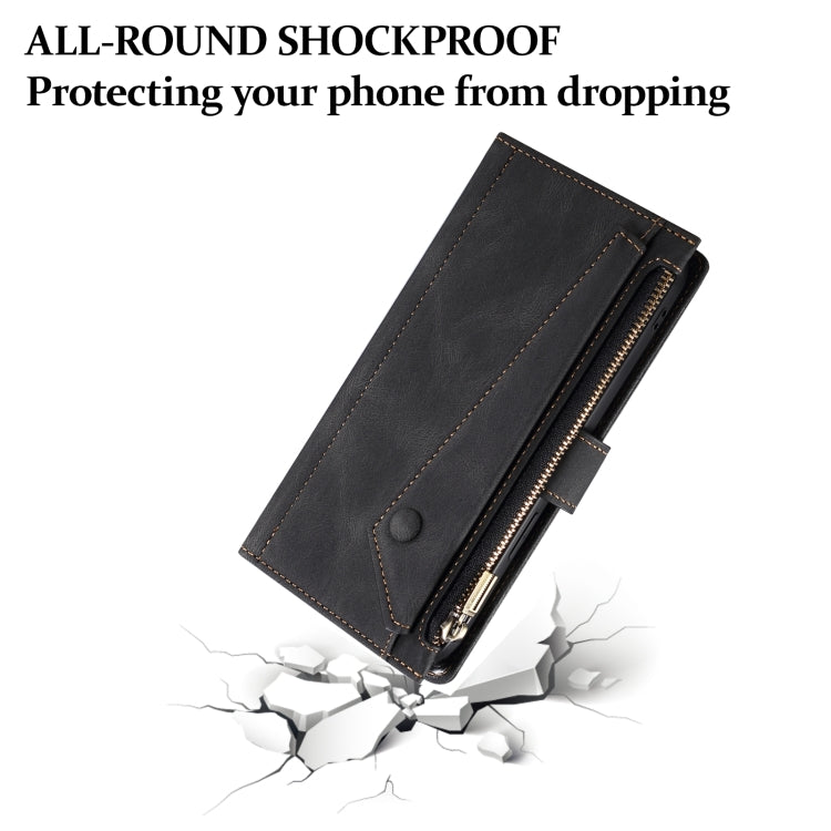 ESEBLE Retro Frosted RFID Flip Leather Phone Case, Compatible with iPhone 15